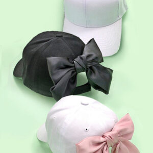 BIG BOW RIBBON BASEBALL HAT CAP