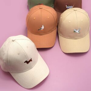 ANIMAL DOG BIRD EMBROIDERY CLASSIC CAP