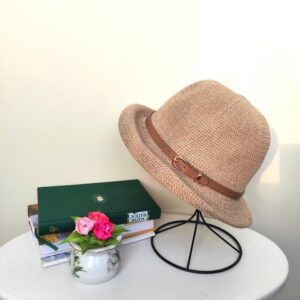 Cloche Hat Women, Summer Bowler Hat for Women, Fedora Hat Women, Rolled Brim Hat, Foldable Cotton Straw Mesh Hat, Summer Gift for Her